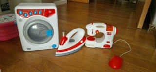 Lavadora, Plancha y Máquina de Coser Juguete