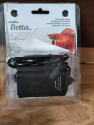 Acuario Betta con calentador y comida