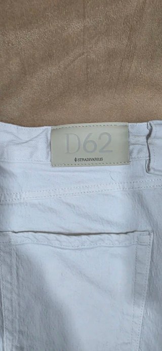 Falda pantalón Stradivarius blanca D62