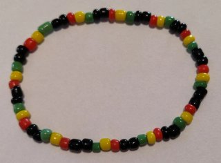 3 bracciali braccialetti elasticizzati perline