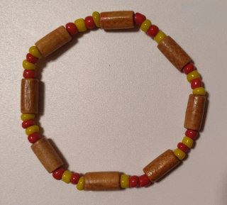 3 bracciali braccialetti elasticizzati perline