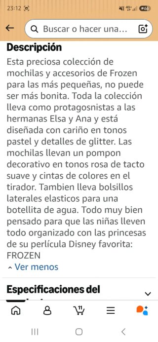 Mochila Frozen con ruedas y accesorios