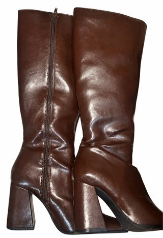 Botas altas tacón marrón