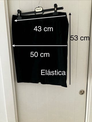 Lote 2 faldas vaquera/negra elásticas T42