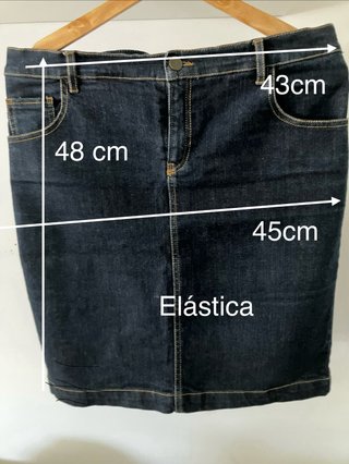 Lote 2 faldas vaquera/negra elásticas T42
