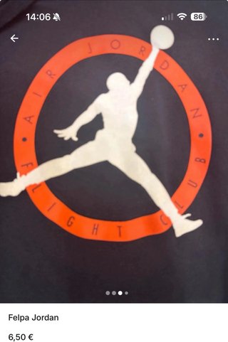 Felpa Jordan nera con logo arancione
