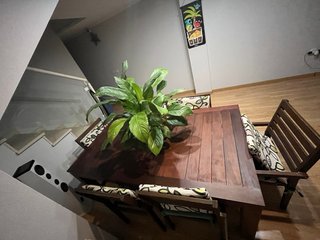 Conjunto Mesa Teca + 6 Sillas