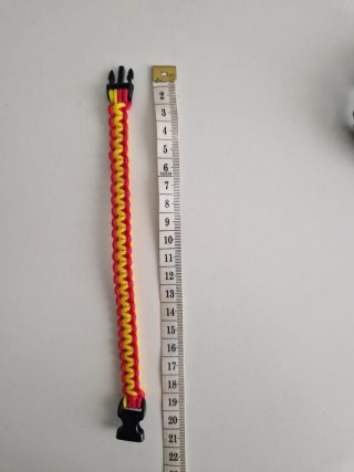 Pulsera Paracord 17cm Roja y Amarilla
