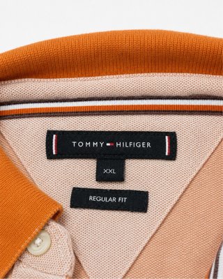 Polo Tommy Hilfiger Beige/Naranja Talla XXL
