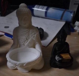 Statuine decorative di Buddha della fortuna bianco o nero