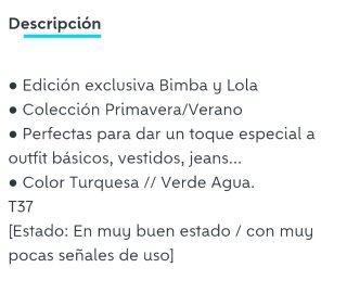 BIMBA Y LOLA Glitters