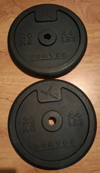 pesas 2 discos de 20kg