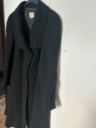 Abrigo Armani cuello de solapa texturizado t.52