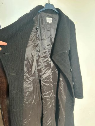 Abrigo Armani cuello de solapa texturizado t.52