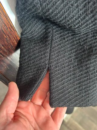 Abrigo Armani cuello de solapa texturizado t.52