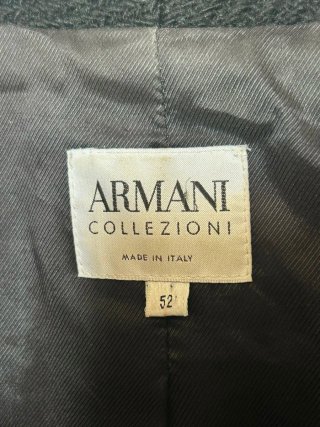 Abrigo Armani cuello de solapa texturizado t.52