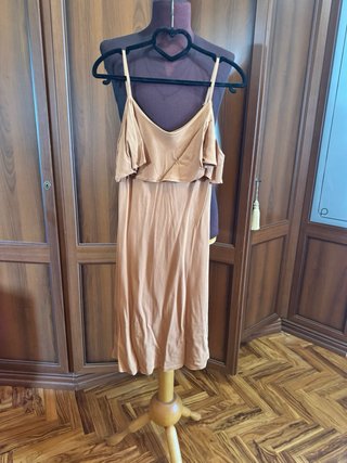 Abito estivo beige/oro taglia unica