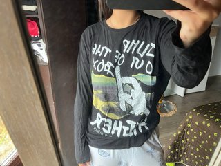 Camiseta manga larga estampada