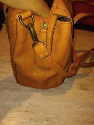 Bolso bowling Misako marrón/naranja