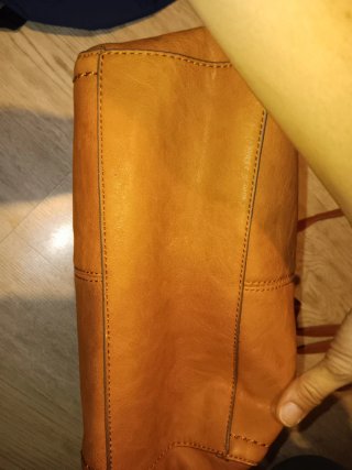 Bolso bowling Misako marrón/naranja