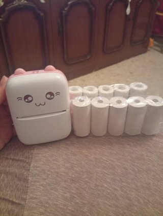 Mini impresora con 2 paquetes de rollos de papel