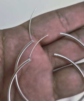 Pendientes de Aros Grandes - Plata 925