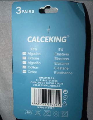 Calzini CALCEKING Uomo Taglia 40-46 (12 paia)