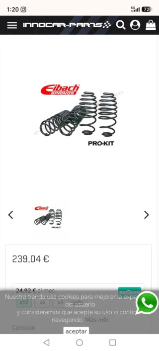 Muelles nuevos Eibach Pro Kit E36 Compact