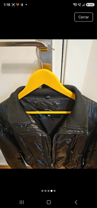 Anorak negro brillante