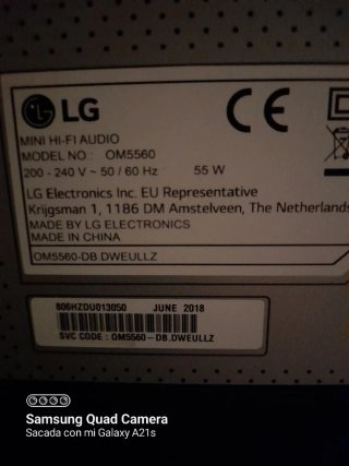 Equipo de sonido LG DJ con 2 USB y CD