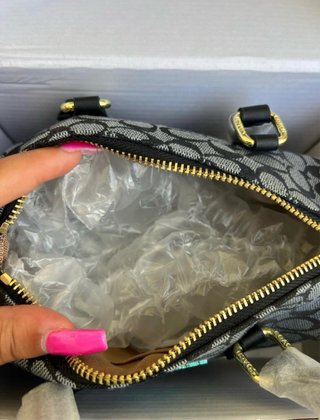 Mala Coach preta e cinza