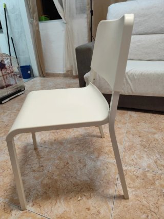 4 Sedie da Pranzo Ikea Bianche in Plastica