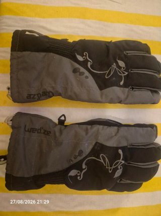Guantes de Nieve Wedze Negro/Gris