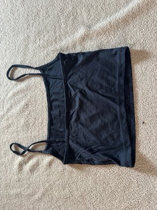 Top negro tirantes finos