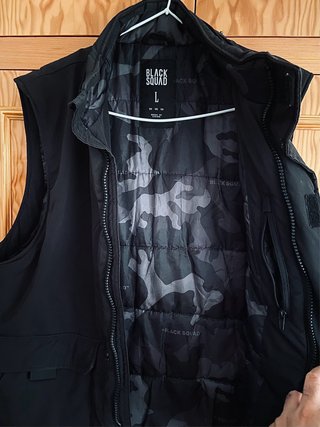 Chaleco Sin Mangas Negro Hombre L - Estilo Militar