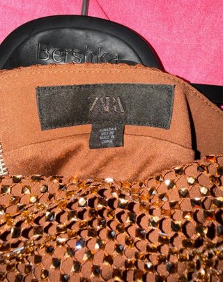 Top bustier pedrería drapeado sin tirantes