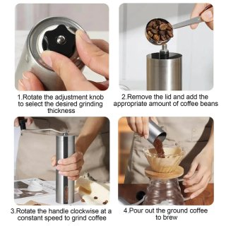 Molinillo Café Manual Acero Cerámica