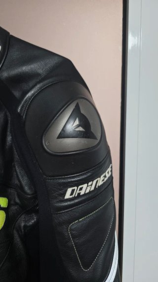 Chaqueta Dainese VR46 Cuero Negra