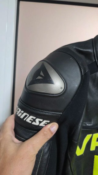 Chaqueta Dainese VR46 Cuero Negra