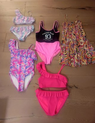 Set costumi mare e prendisole 8/10 anni