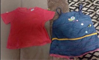 Conjunto bebé 6 meses: camiseta y vestido