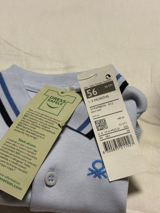Body Polo Bebé United Colors of Benetton Azul