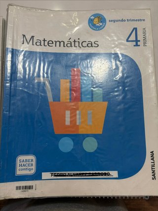 Libro Matemáticas 4 Primaria (3 libros)