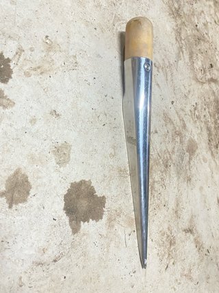 Muestreador de sacos de metal y madera
