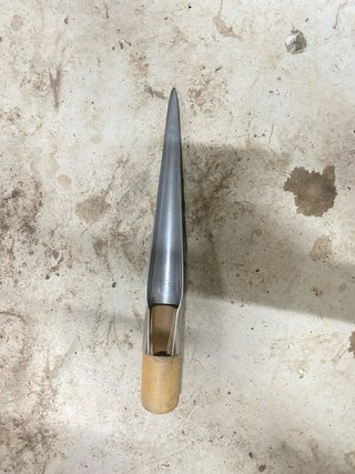 Muestreador de sacos de metal y madera