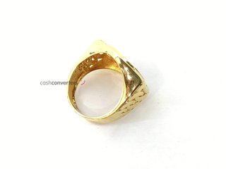 sello oro 18k con piedra con circonita t. 21 (19,42 mm)