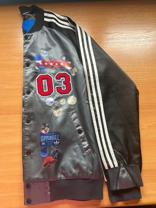 Chaqueta Adidas Originals Blue Collection Satén.