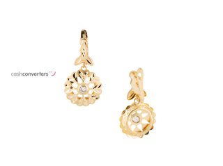 pendientes oro 18k con piedra con circonita