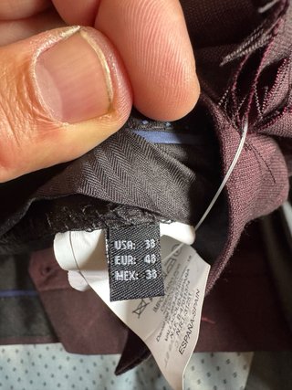 Traje de hombre burdeos