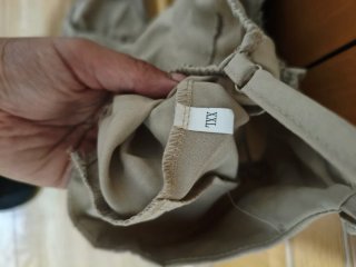 Vestido Beige Volantes Talla XXL